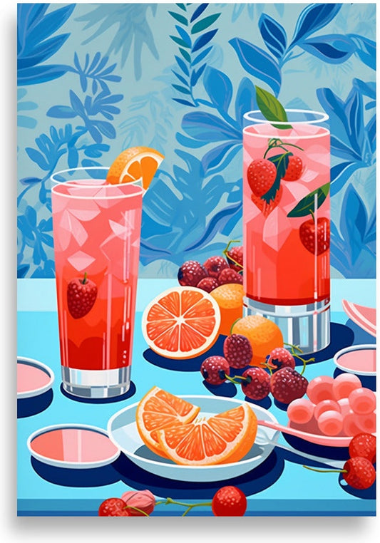 Drinks – Red drinks with strawberries