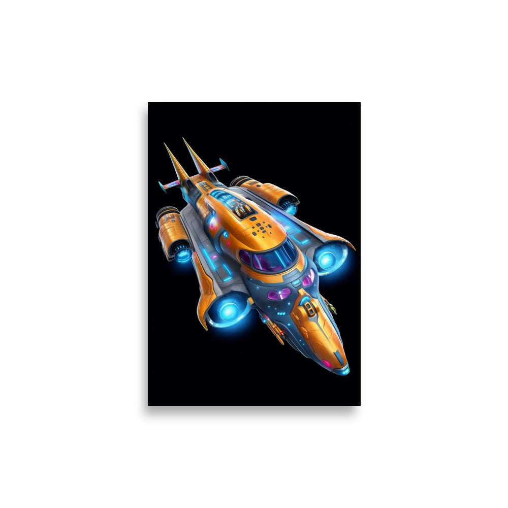 Spaceship on a journey poster - Posters - EMELART