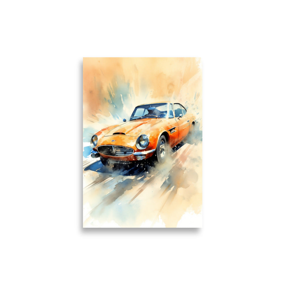 Sports car in watercolor poster - Posters - EMELART