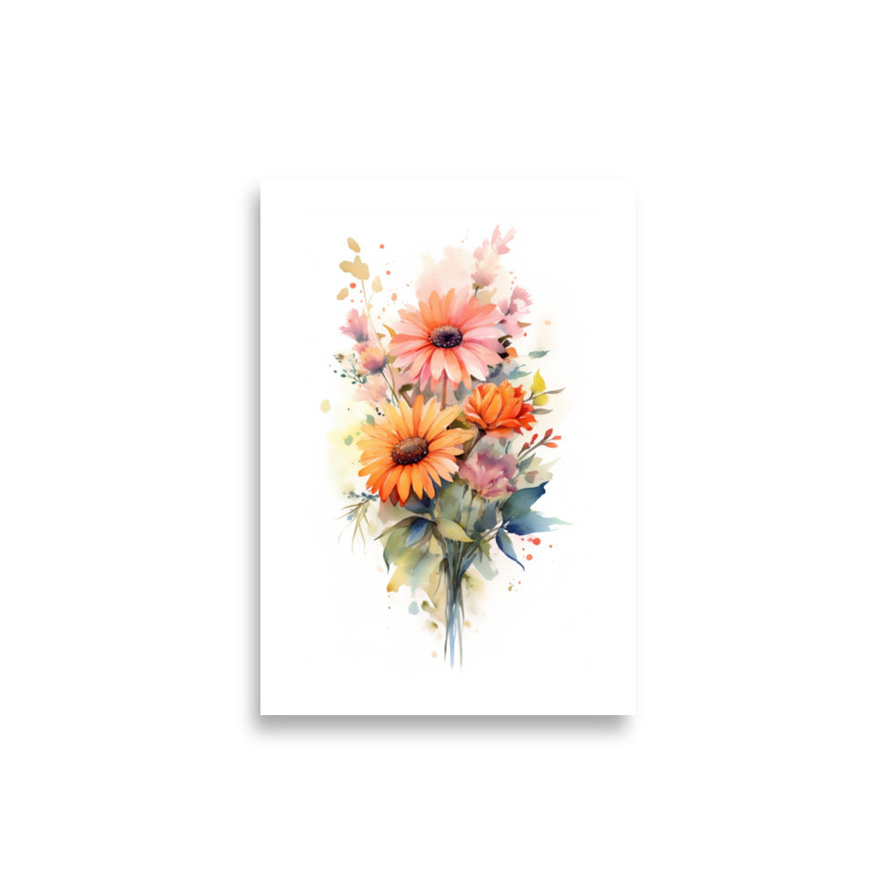 Flower bouquet in watercolor poster - Posters - EMELART