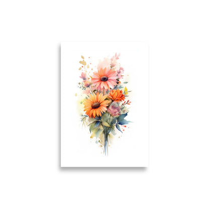 Flower bouquet in watercolor poster - Posters - EMELART