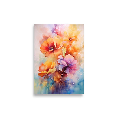 Flowers in watercolor poster - Posters - EMELART