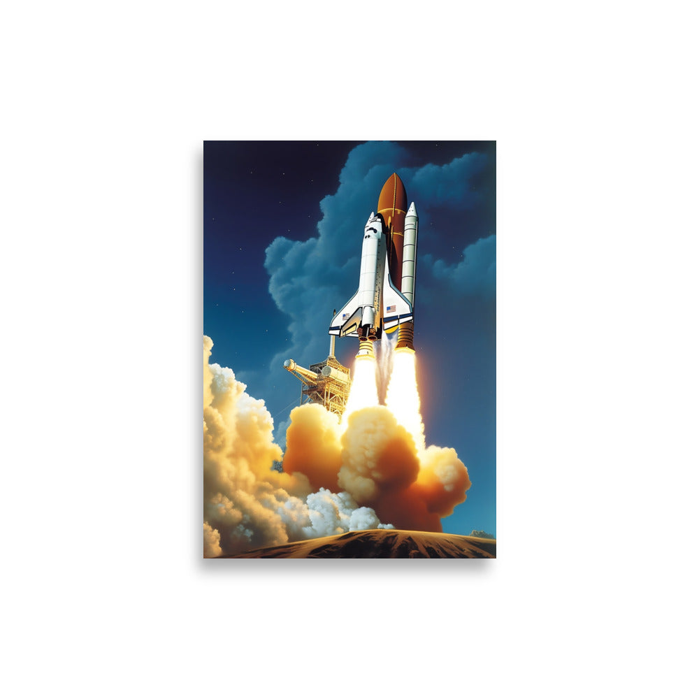 Space shuttle launch poster - Posters - EMELART