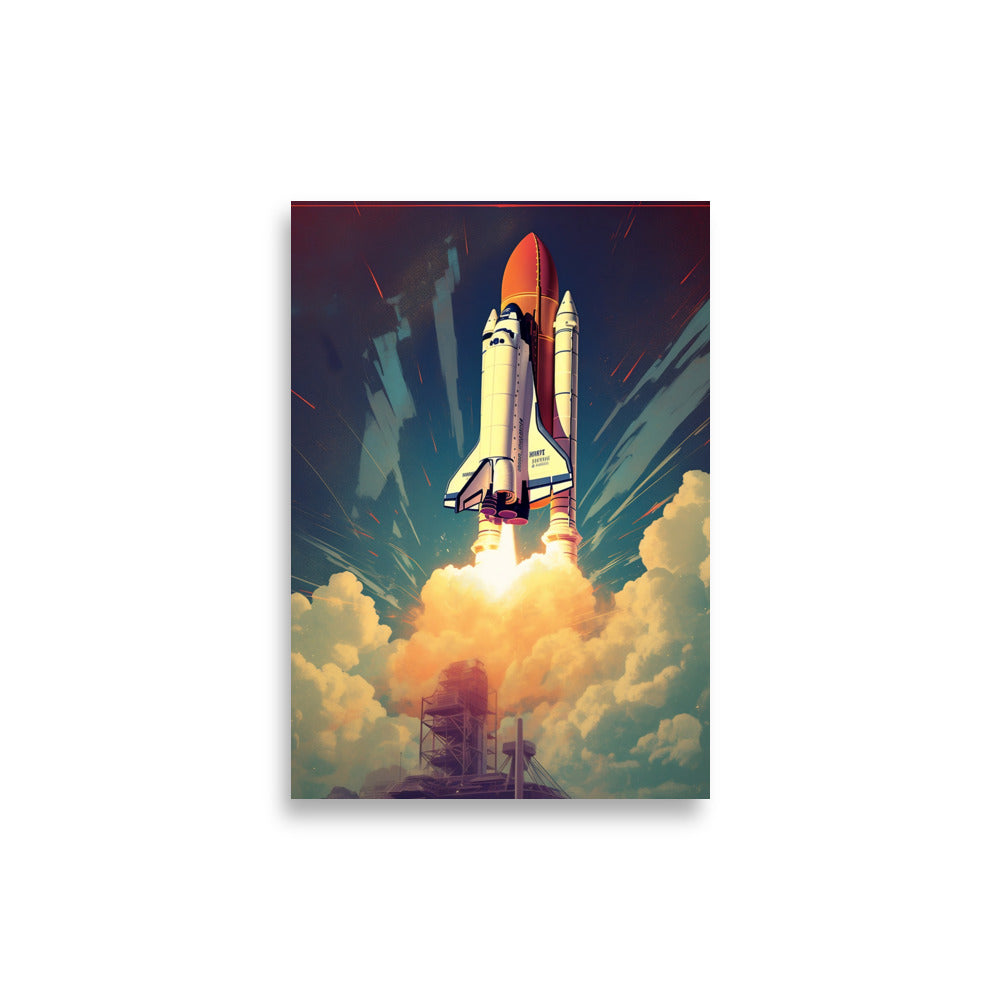 Space shuttle launch poster - Posters - EMELART