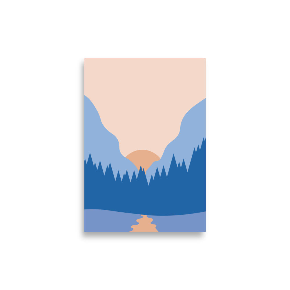 Sunrise mountains poster - Posters - EMELART