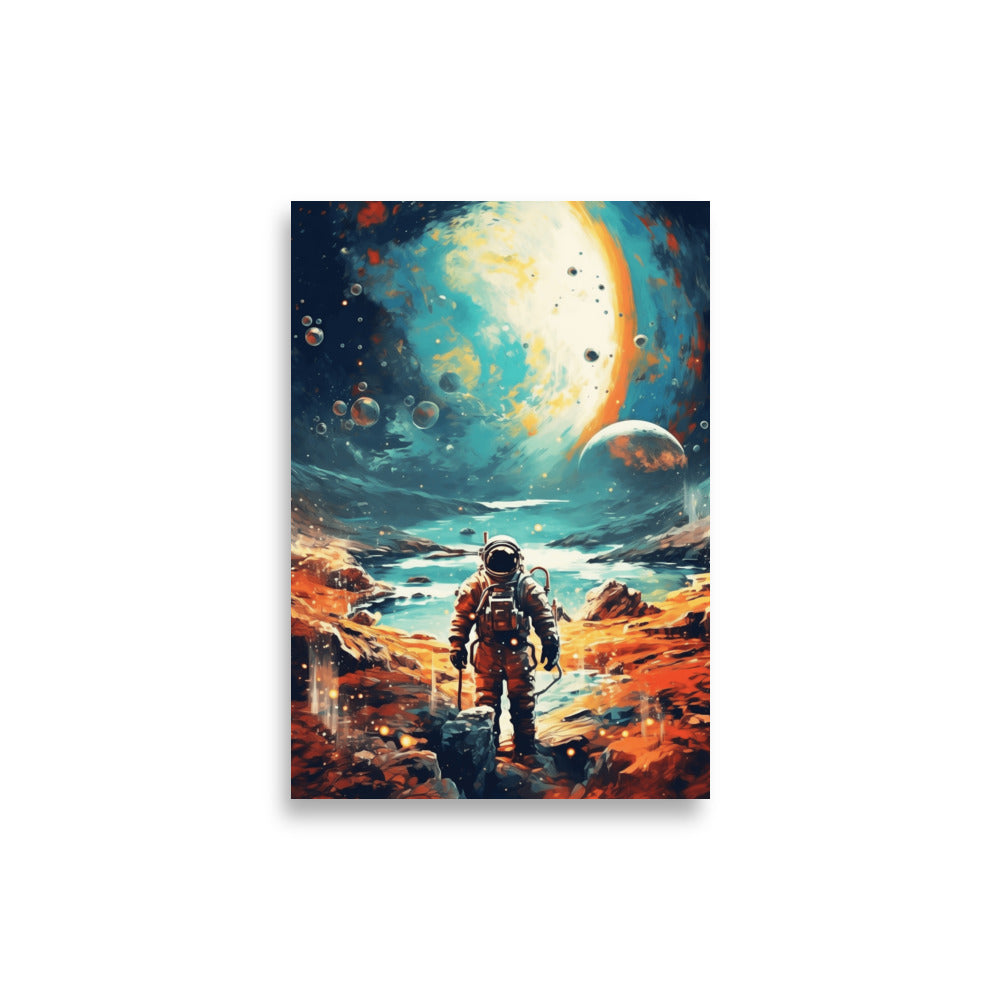 Astronaut in space poster - Posters - EMELART