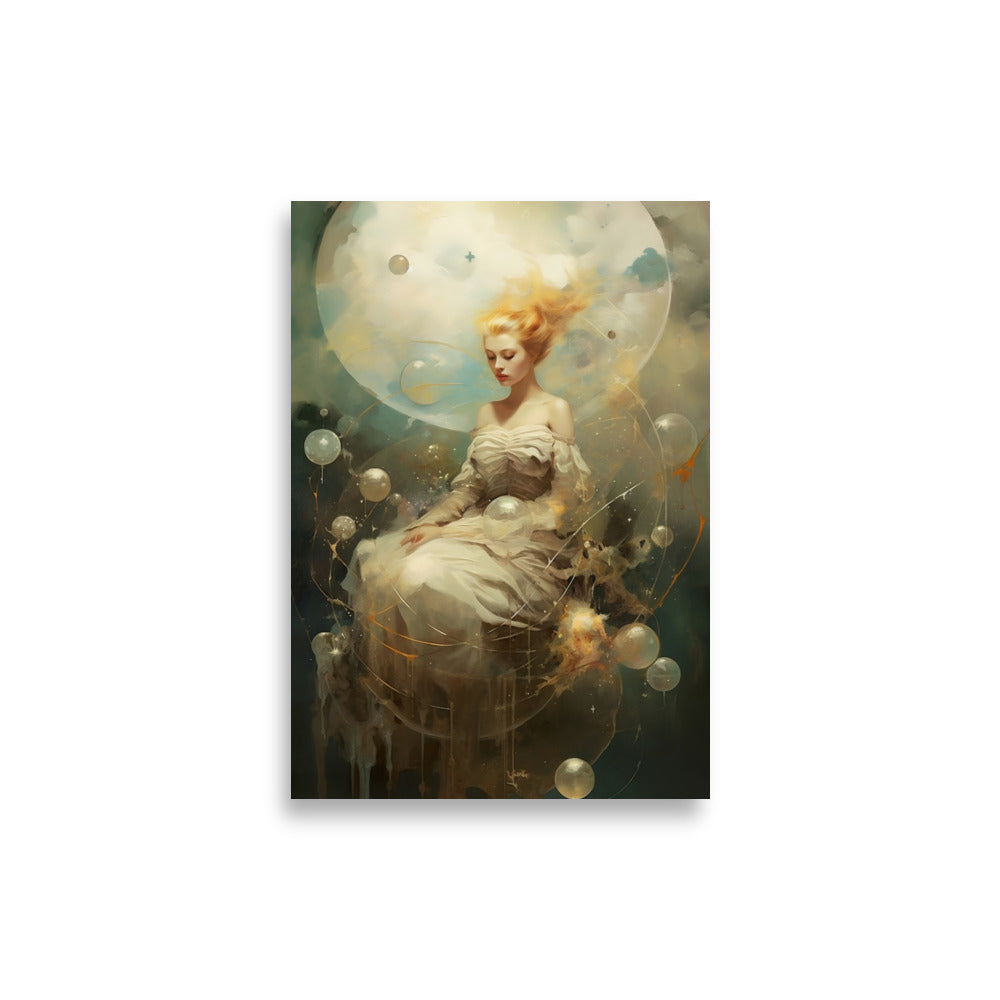 Girl floating in the sky poster - Posters - EMELART