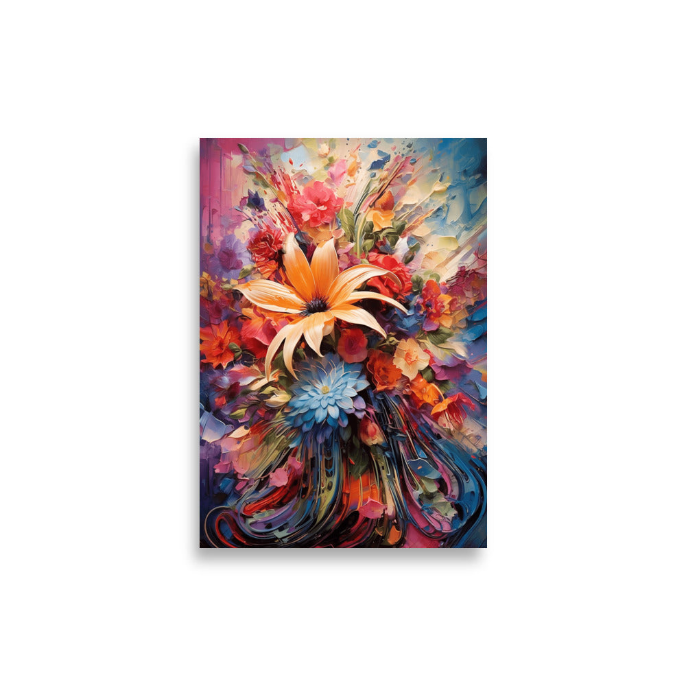 Abstract flowers poster - Posters - EMELART