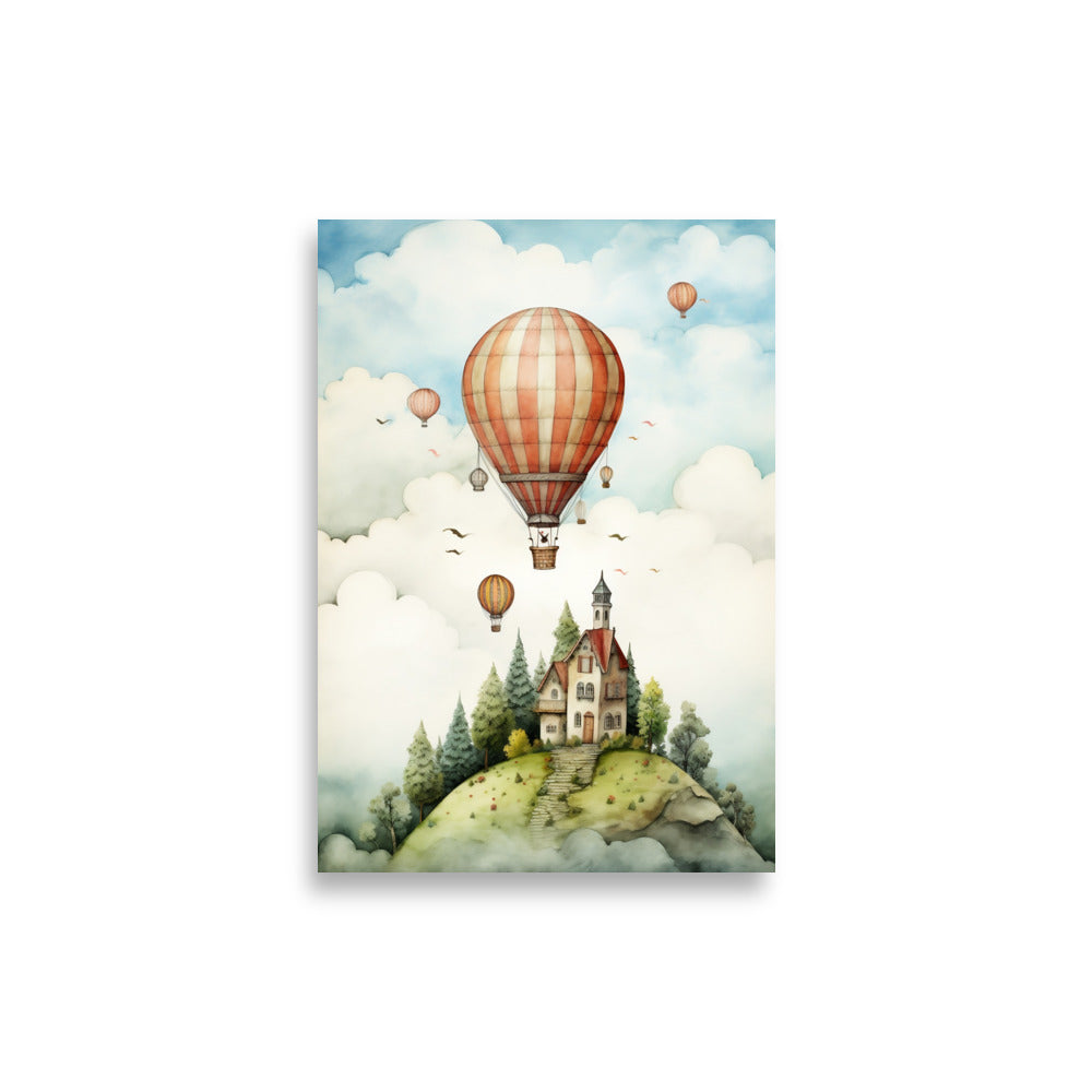 Hot air balloon poster - Posters - EMELART