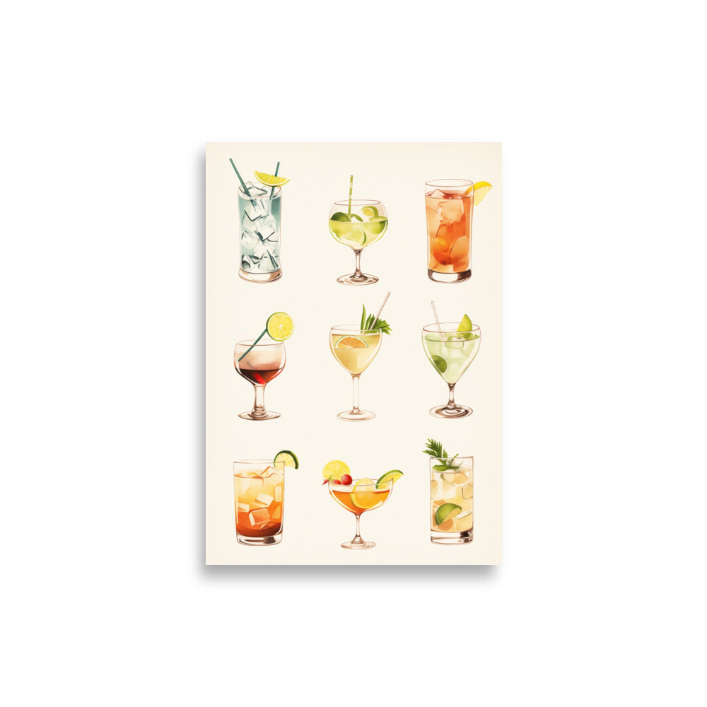 Cocktails poster - Posters - EMELART