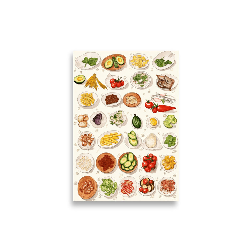 Food dishes poster - Posters - EMELART