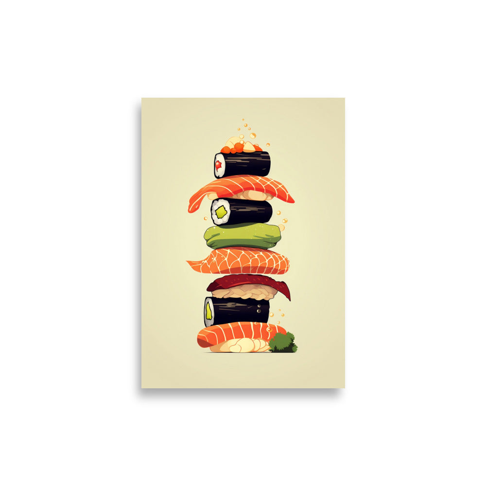 Stack of sushi poster - Posters - EMELART