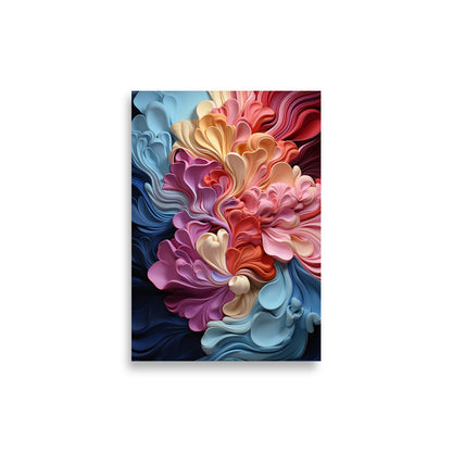 Fluid art in 3d poster - Posters - EMELART