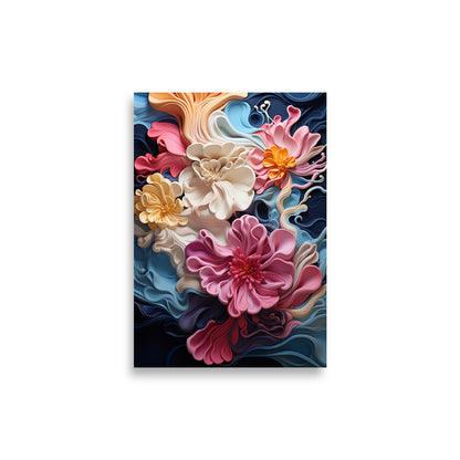 Fluid art in 3d poster - Posters - EMELART