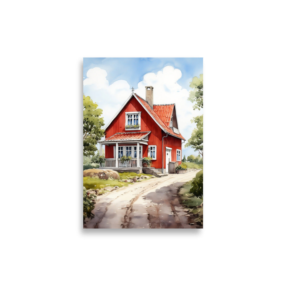 Swedish farmhouse poster - Posters - EMELART