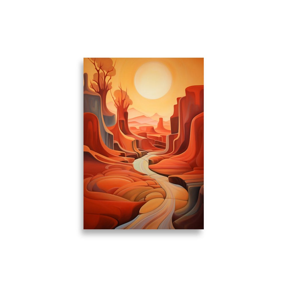 Abstract landscape contours poster - Posters - EMELART