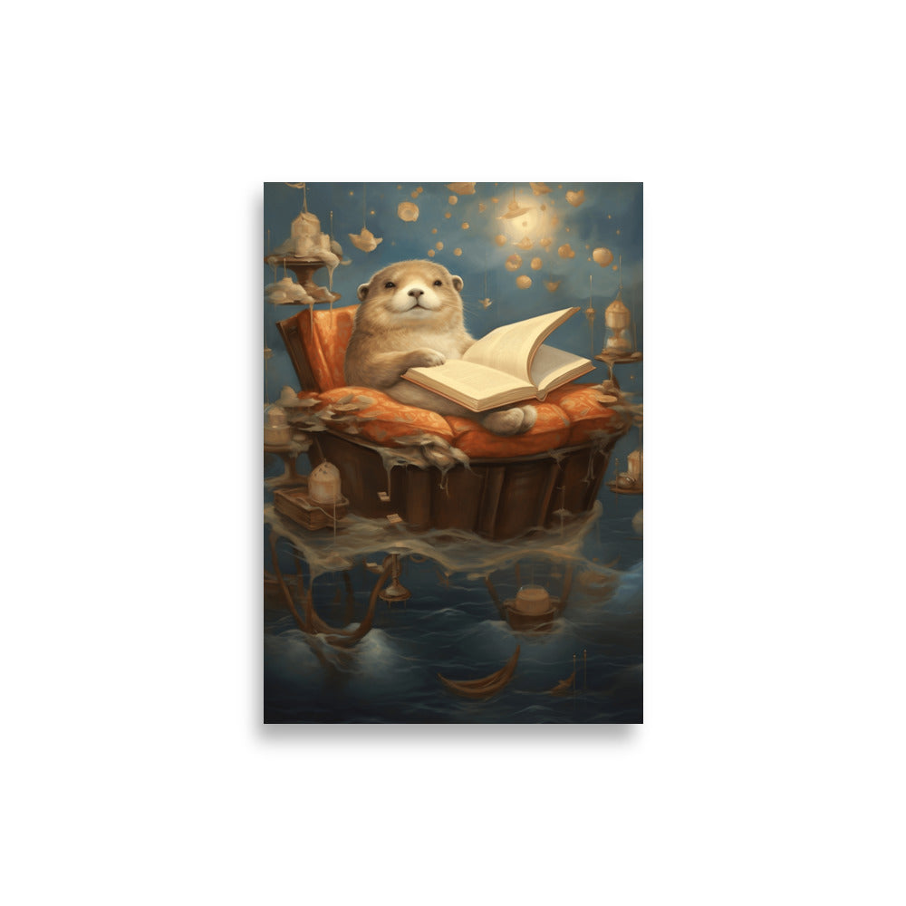 Daydreaming Otter poster - Posters - EMELART