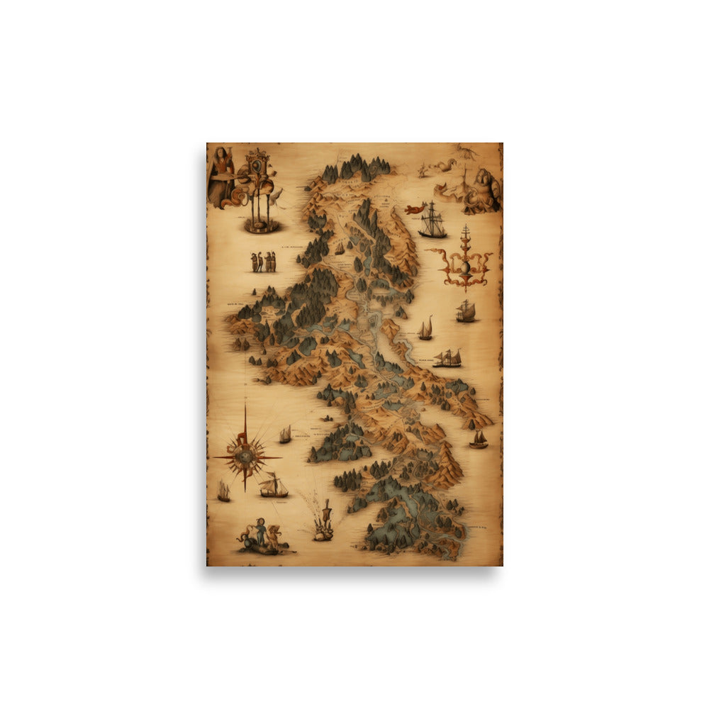 Old map poster - Posters - EMELART