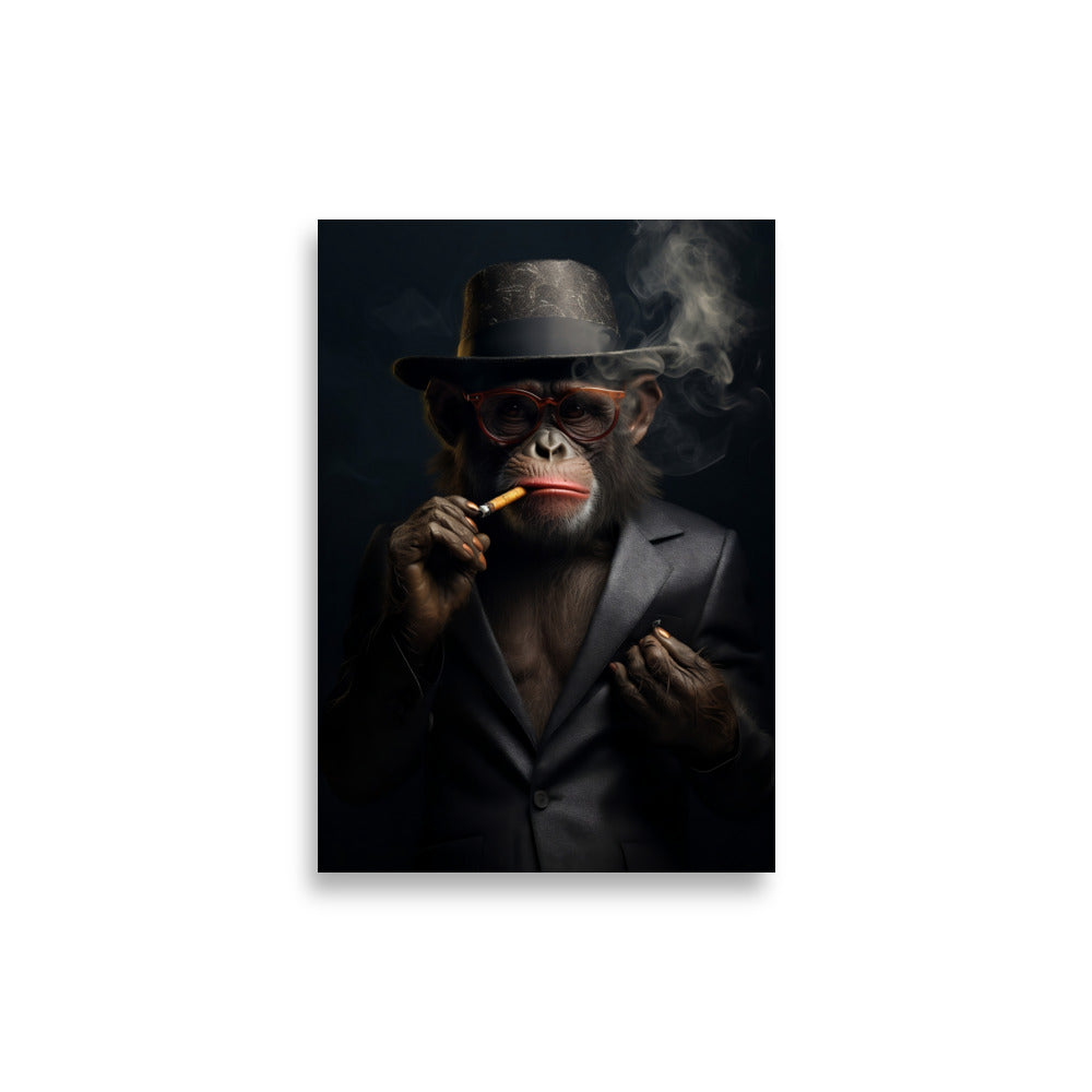 Smoking monkey poster - Posters - EMELART