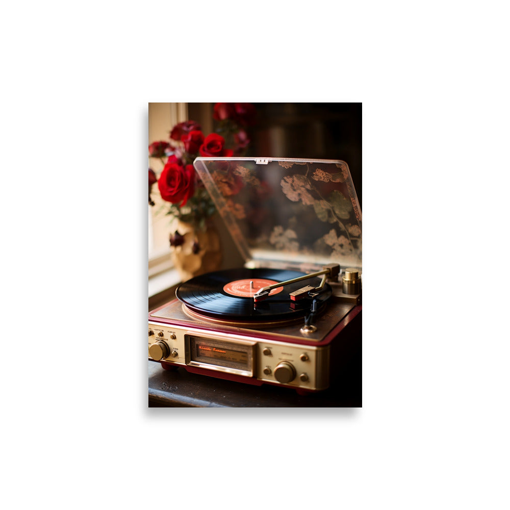 Vintage record player poster - Posters - EMELART