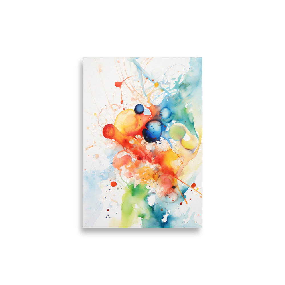 Watercolor splatter poster - Posters - EMELART