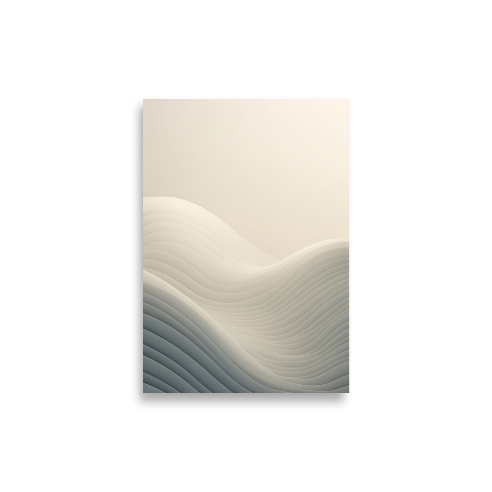 Soft white lines poster - Posters - EMELART