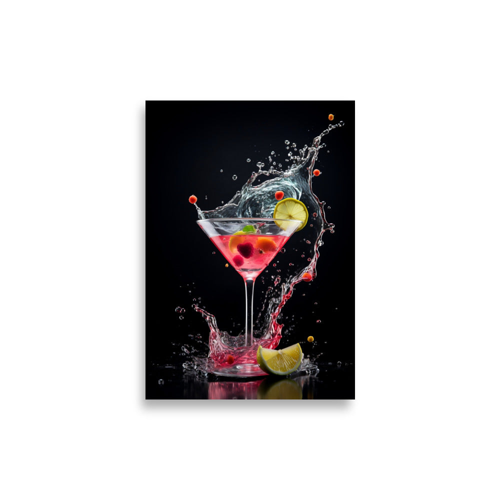 Cocktail splash poster - Posters - EMELART