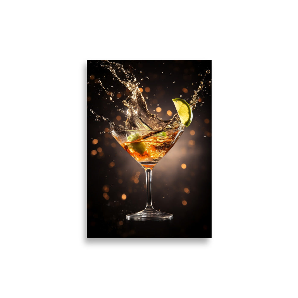 Cocktail splash poster - Posters - EMELART