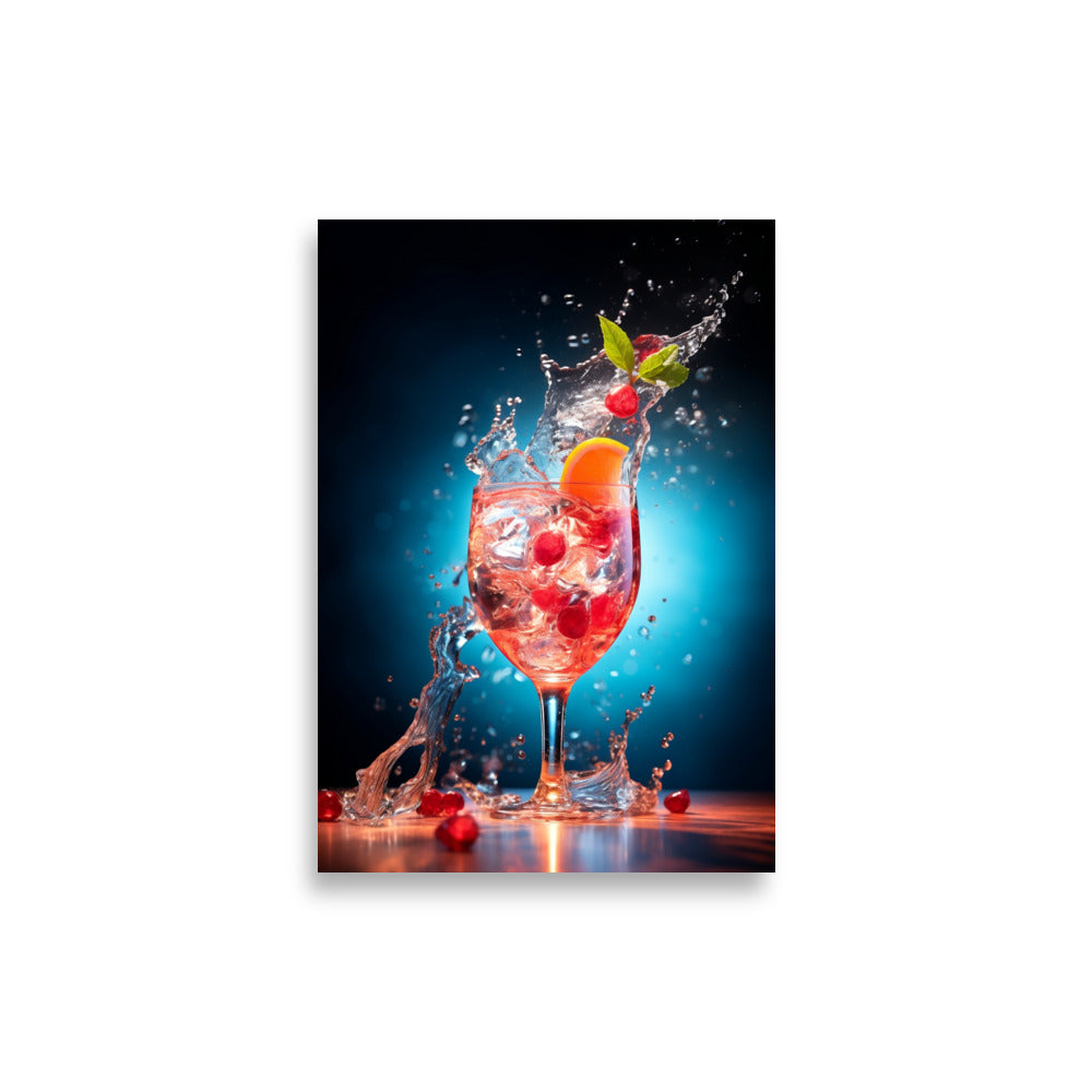 Cocktail splash poster - Posters - EMELART