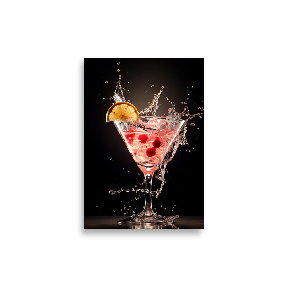 Cocktail splash poster - Posters - EMELART