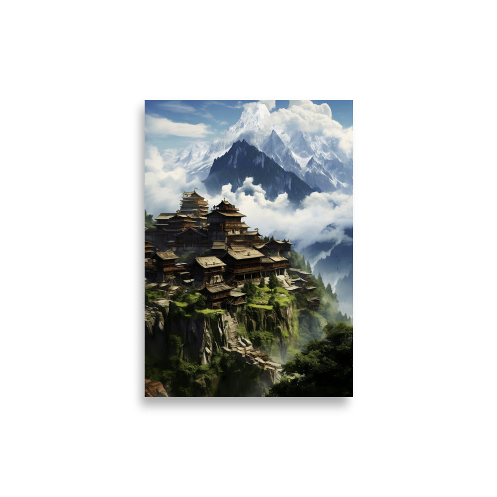 Mountain village poster - Posters - EMELART