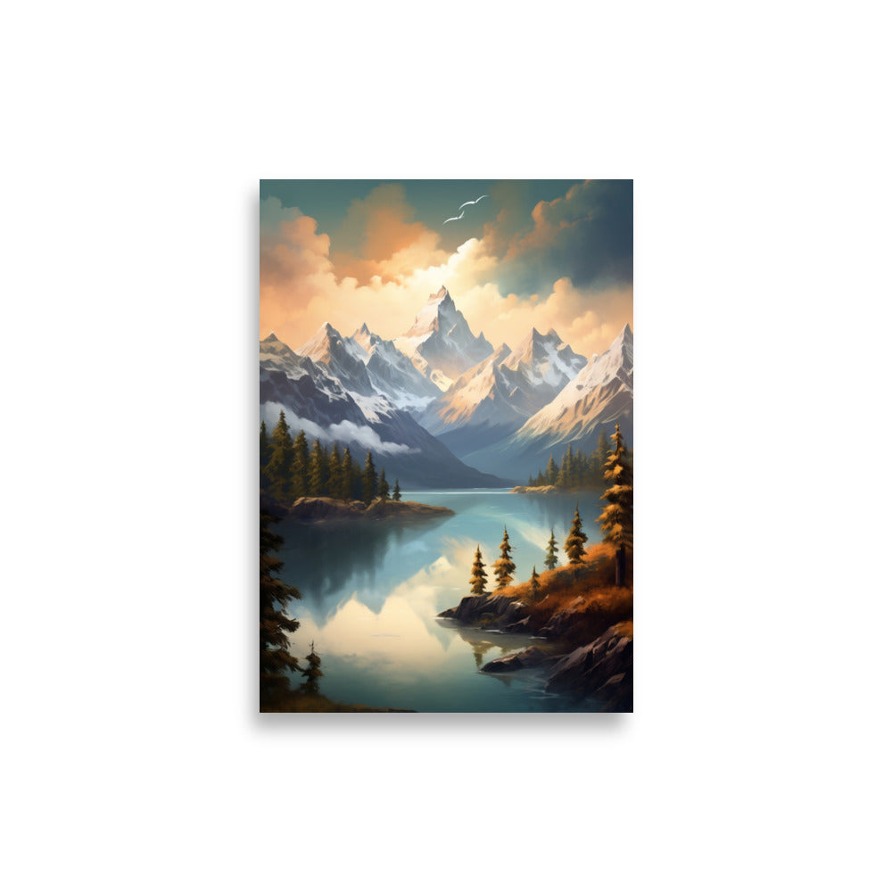 Mountain lake poster - Posters - EMELART