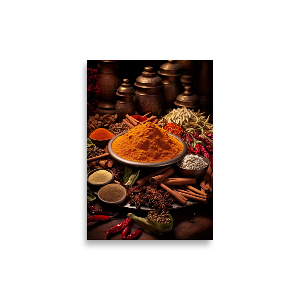 Table full of spices poster - Posters - EMELART