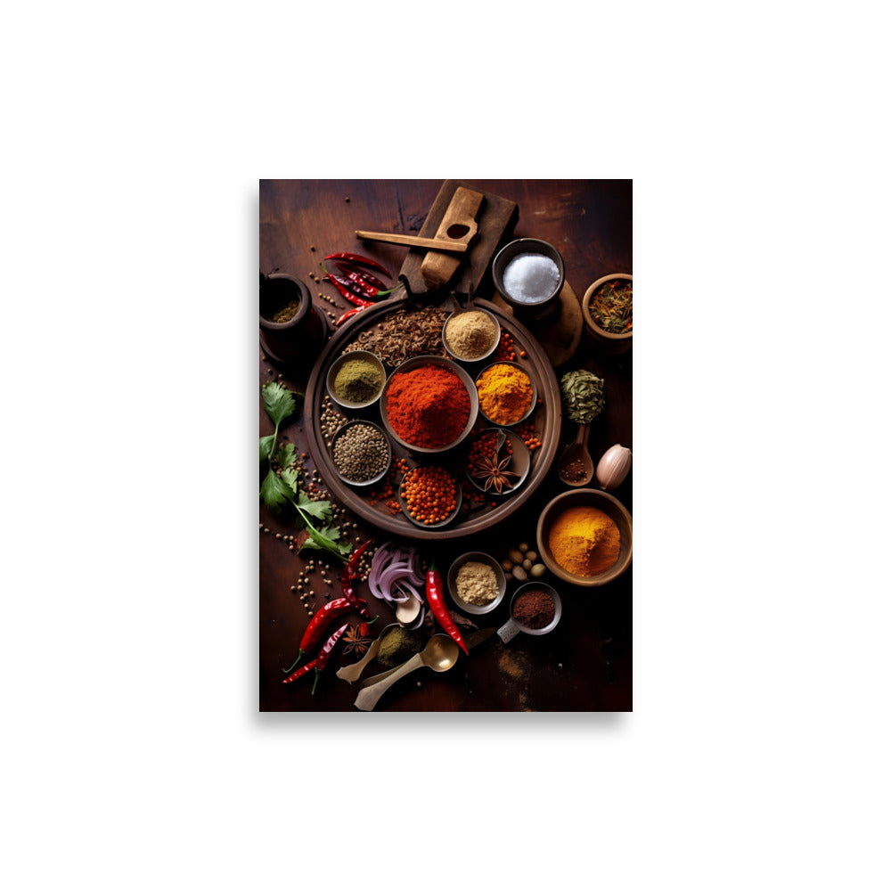 Table full of spices poster - Posters - EMELART