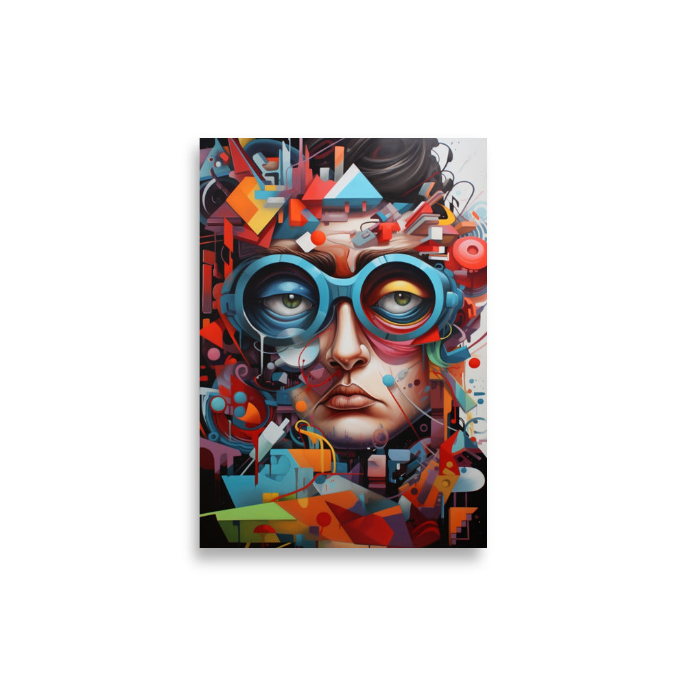 Man in graffiti style poster - Posters - EMELART