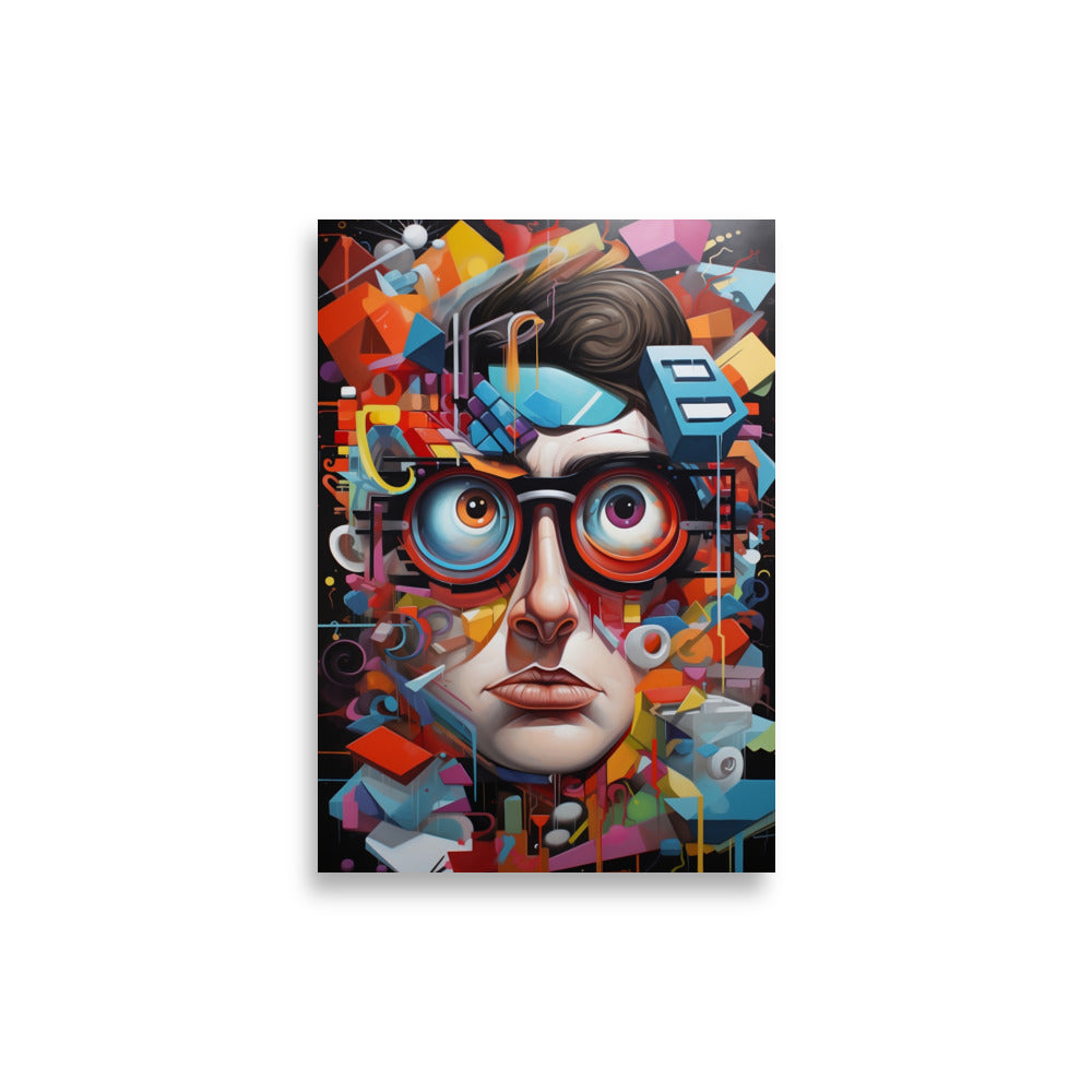 Man in graffiti style poster - Posters - EMELART