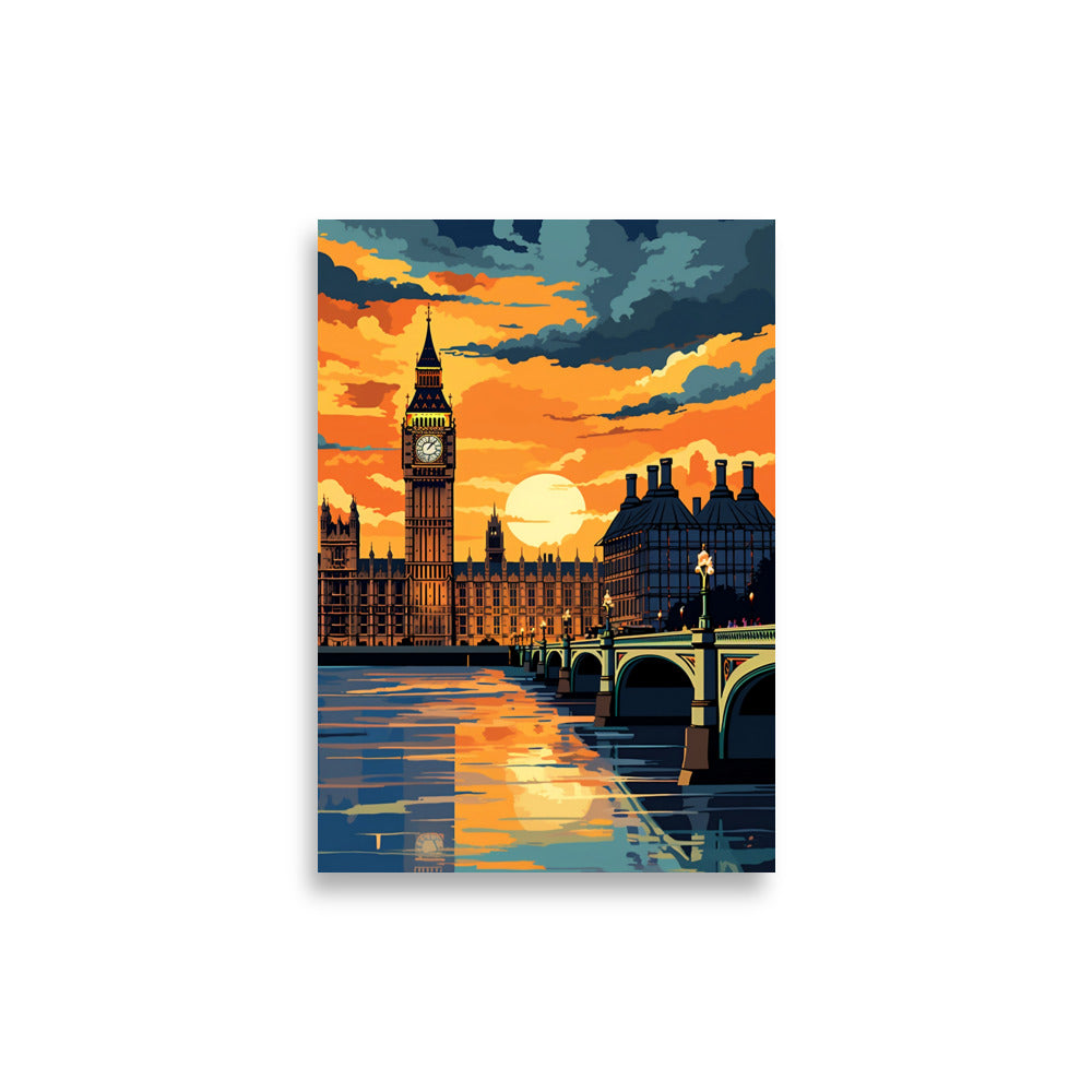 Illustration of London poster - Posters - EMELART