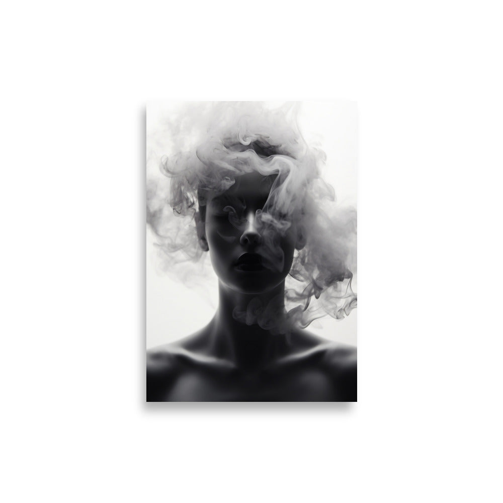 Woman in smoke poster - Posters - EMELART