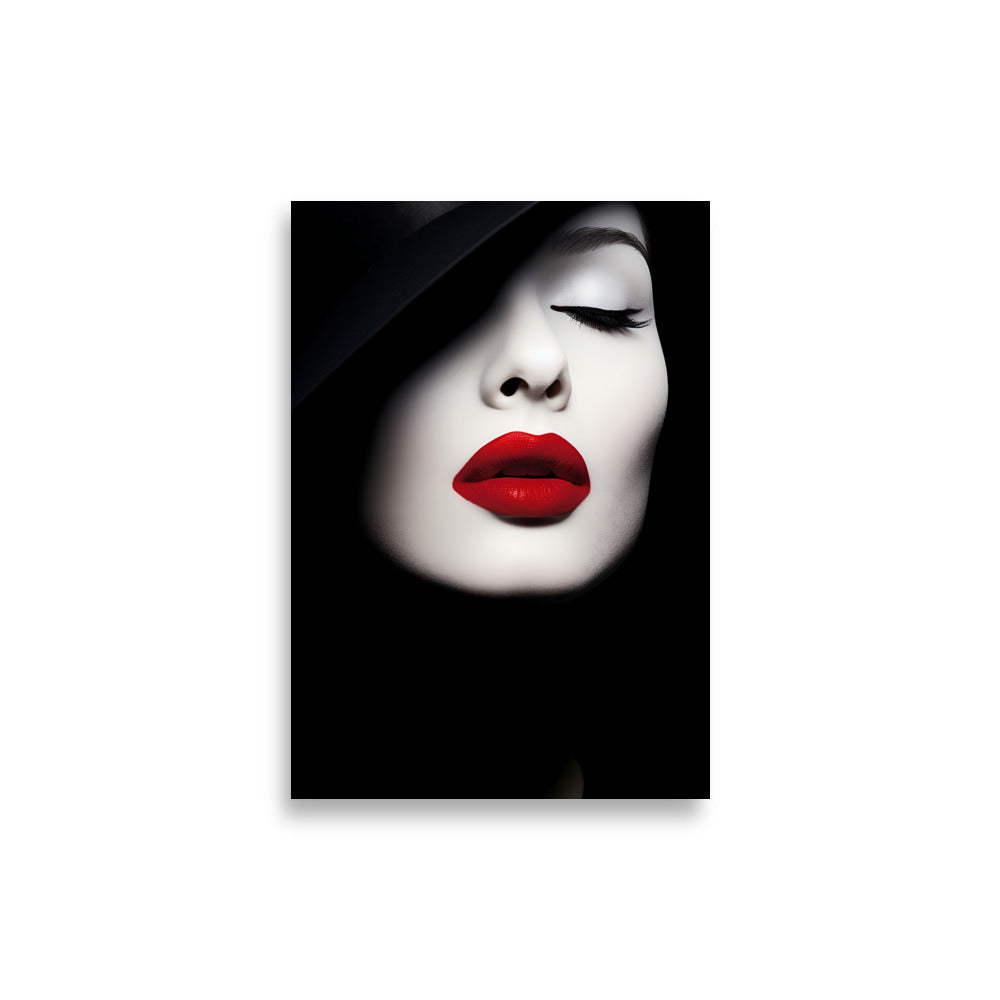 Woman with red lips poster - Posters - EMELART