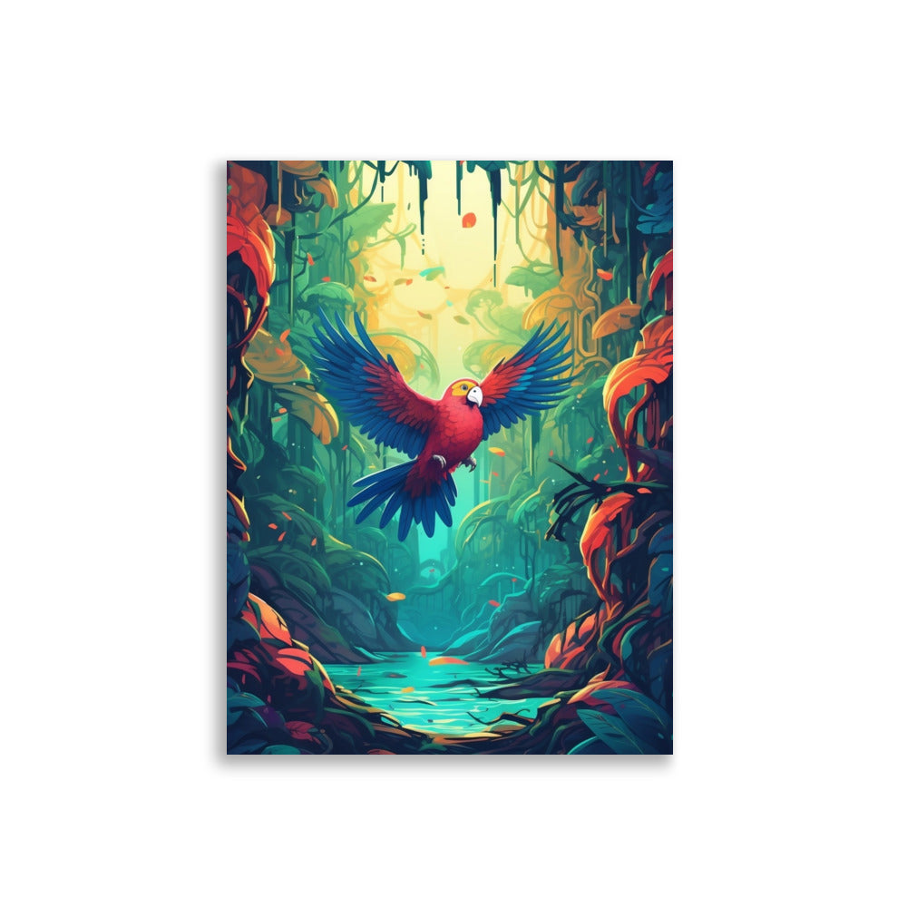 Parrot in the jungle poster - Posters - EMELART