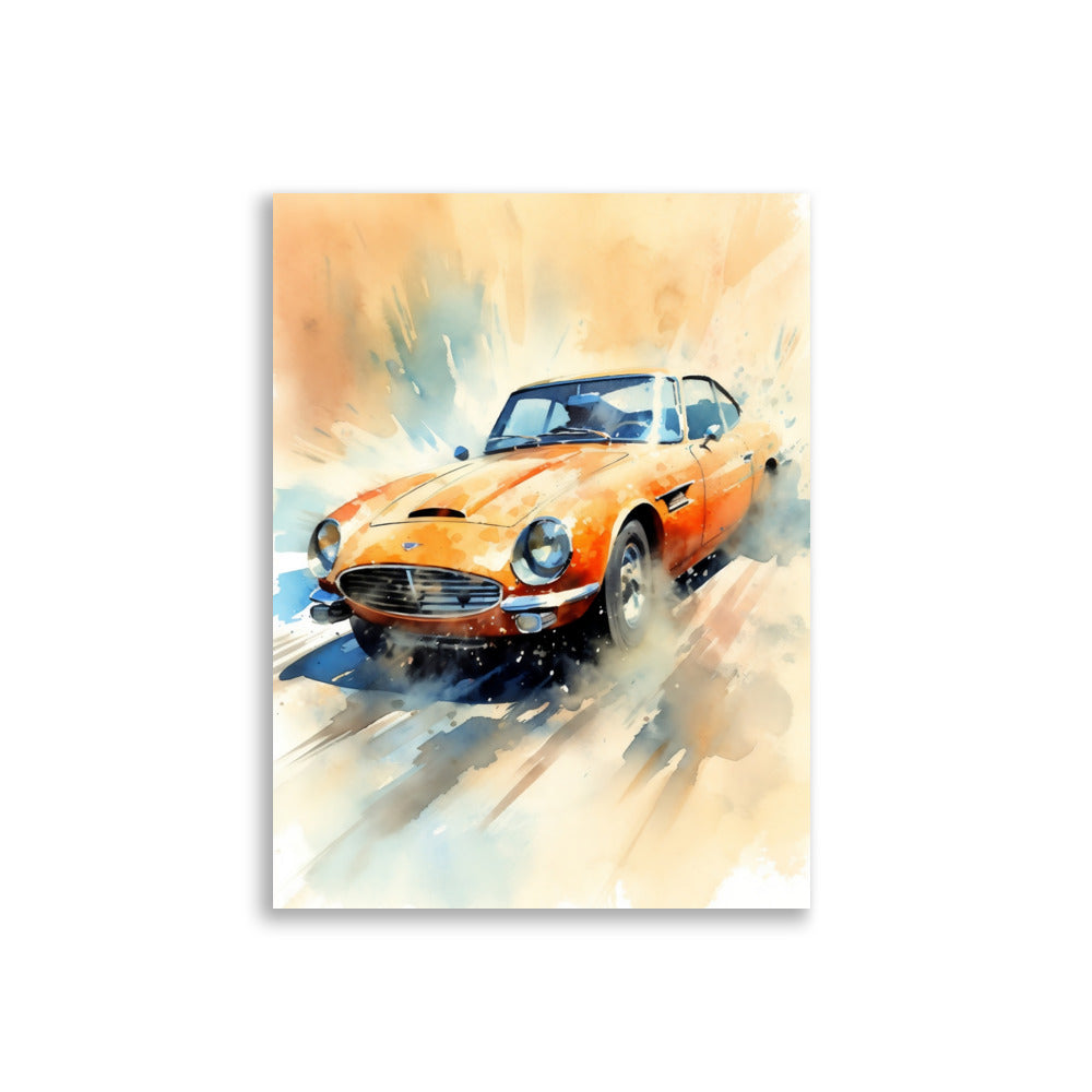 Sports car in watercolor poster - Posters - EMELART