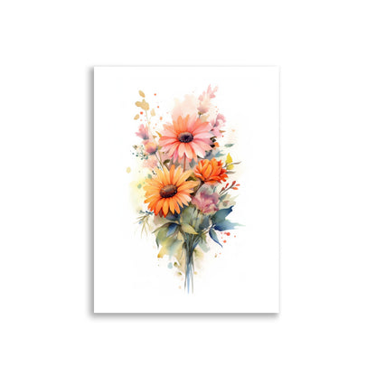 Flower bouquet in watercolor poster - Posters - EMELART