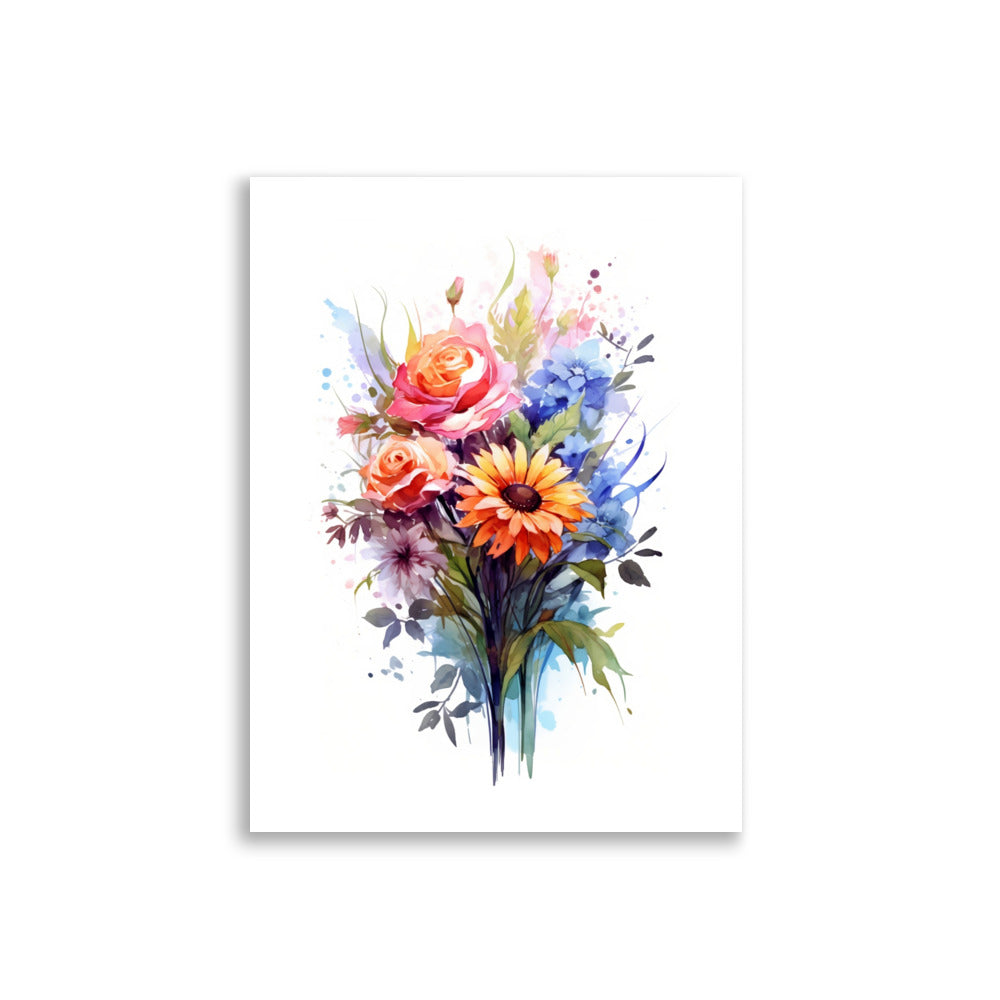Flower bouquet in watercolor poster - Posters - EMELART