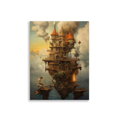 Surrealistic house poster - Posters - EMELART