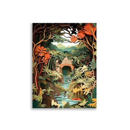 Jungle in paper cut style poster - Posters - EMELART