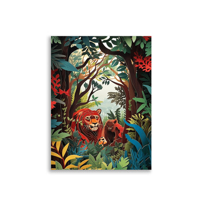 Jungle in paper cut style poster - Posters - EMELART