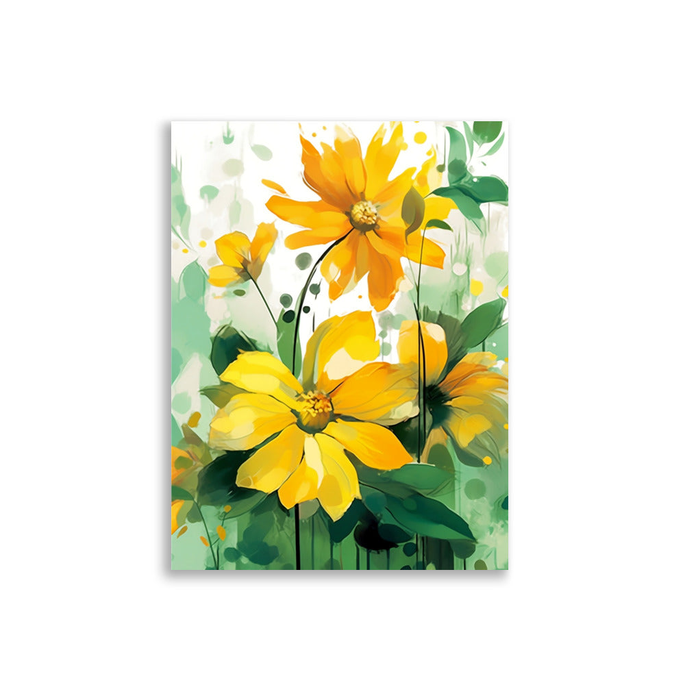 Yellow flowers poster - Posters - EMELART