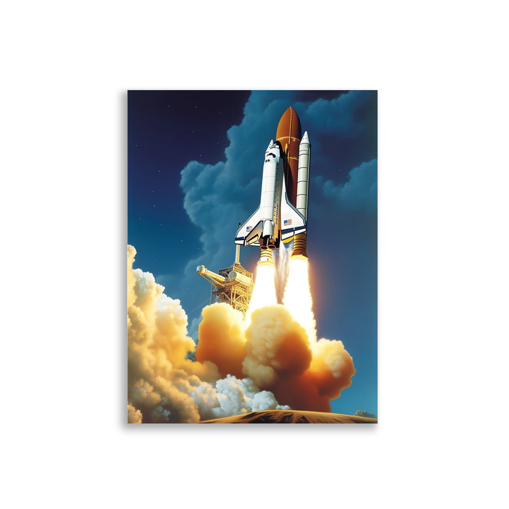 Space shuttle launch poster - Posters - EMELART