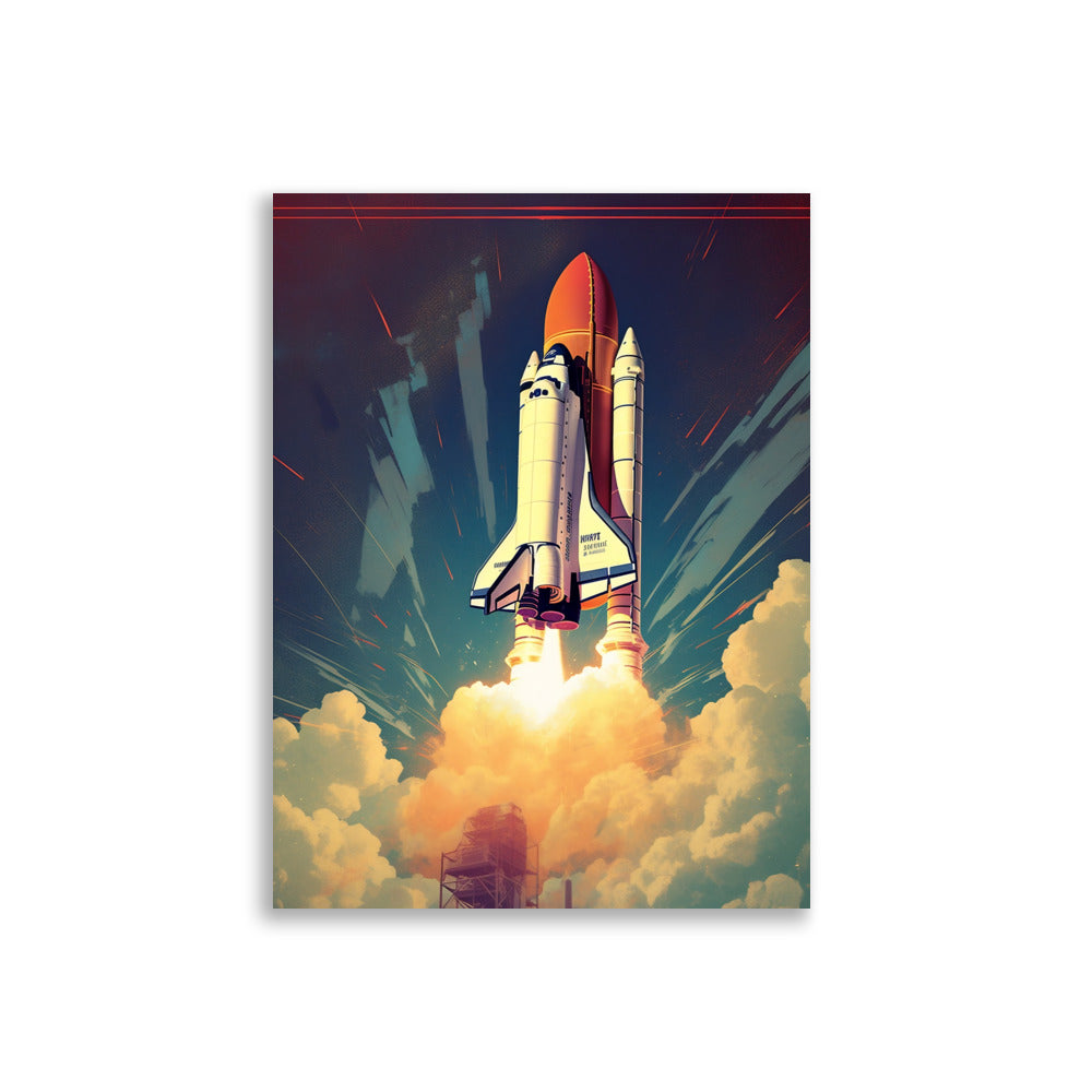 Space shuttle launch poster - Posters - EMELART