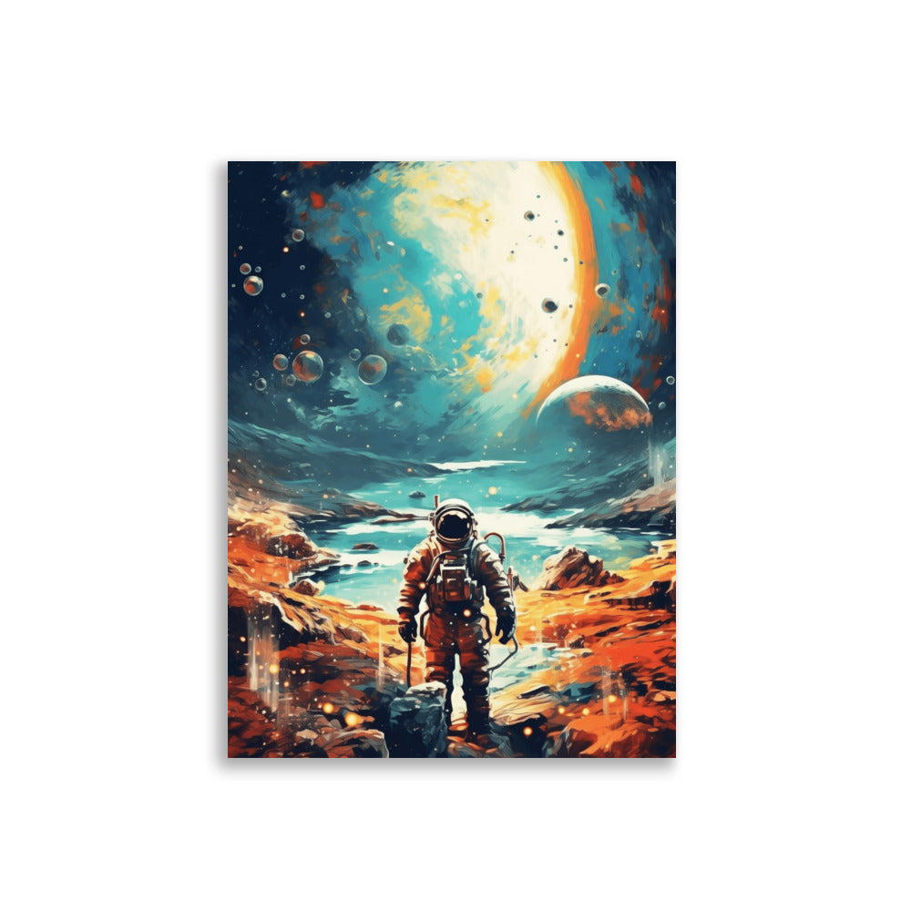 Astronaut in space poster - Posters - EMELART